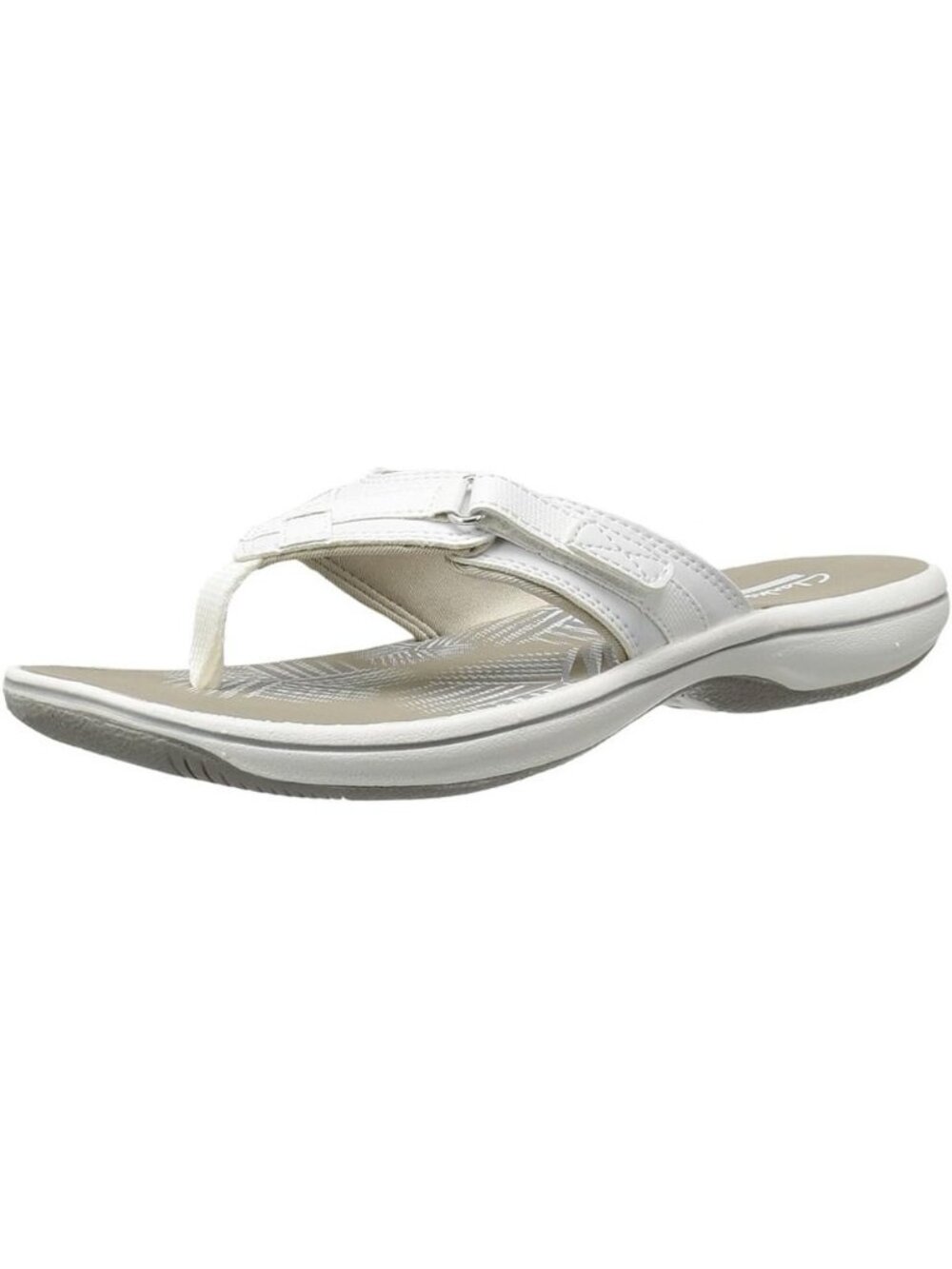 Women's White Synthetic Thong Solid Open Toe Breeze Sea Flip-Flop Casual Shoes